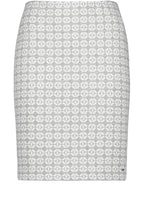 Grey & White Patterned Skirt