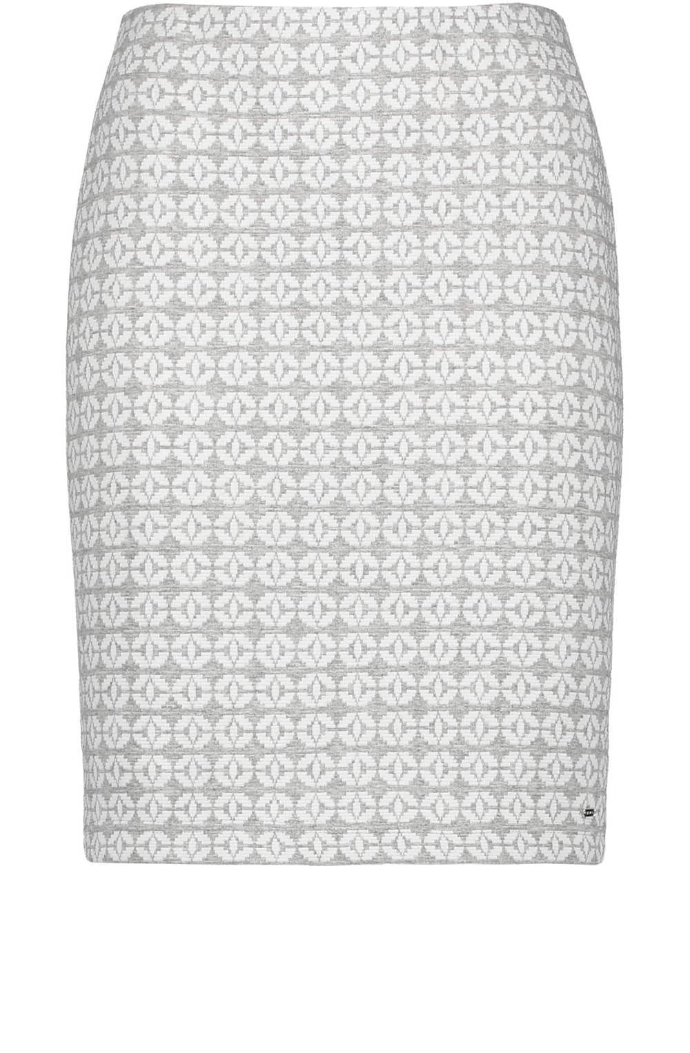 Grey & White Patterned Skirt