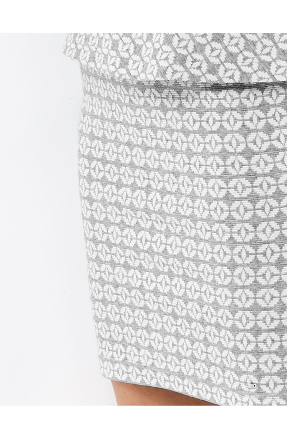 Grey & White Patterned Skirt