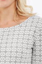 Grey & White Patterned Top