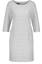 Grey & White Striped Dress