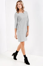 Grey & White Striped Dress