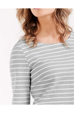 Grey & White Striped Dress