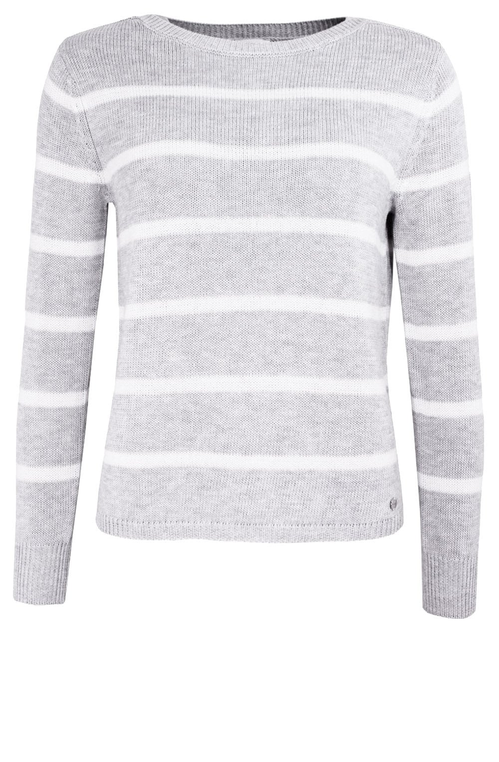 Grey & White Striped Sweater