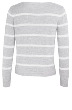 Grey & White Striped Sweater