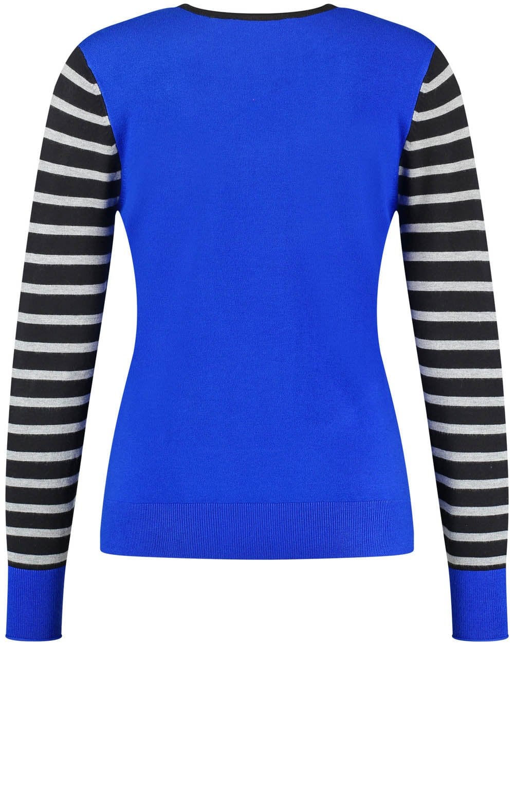 Heather Blue and Black Fine Knit Jumper