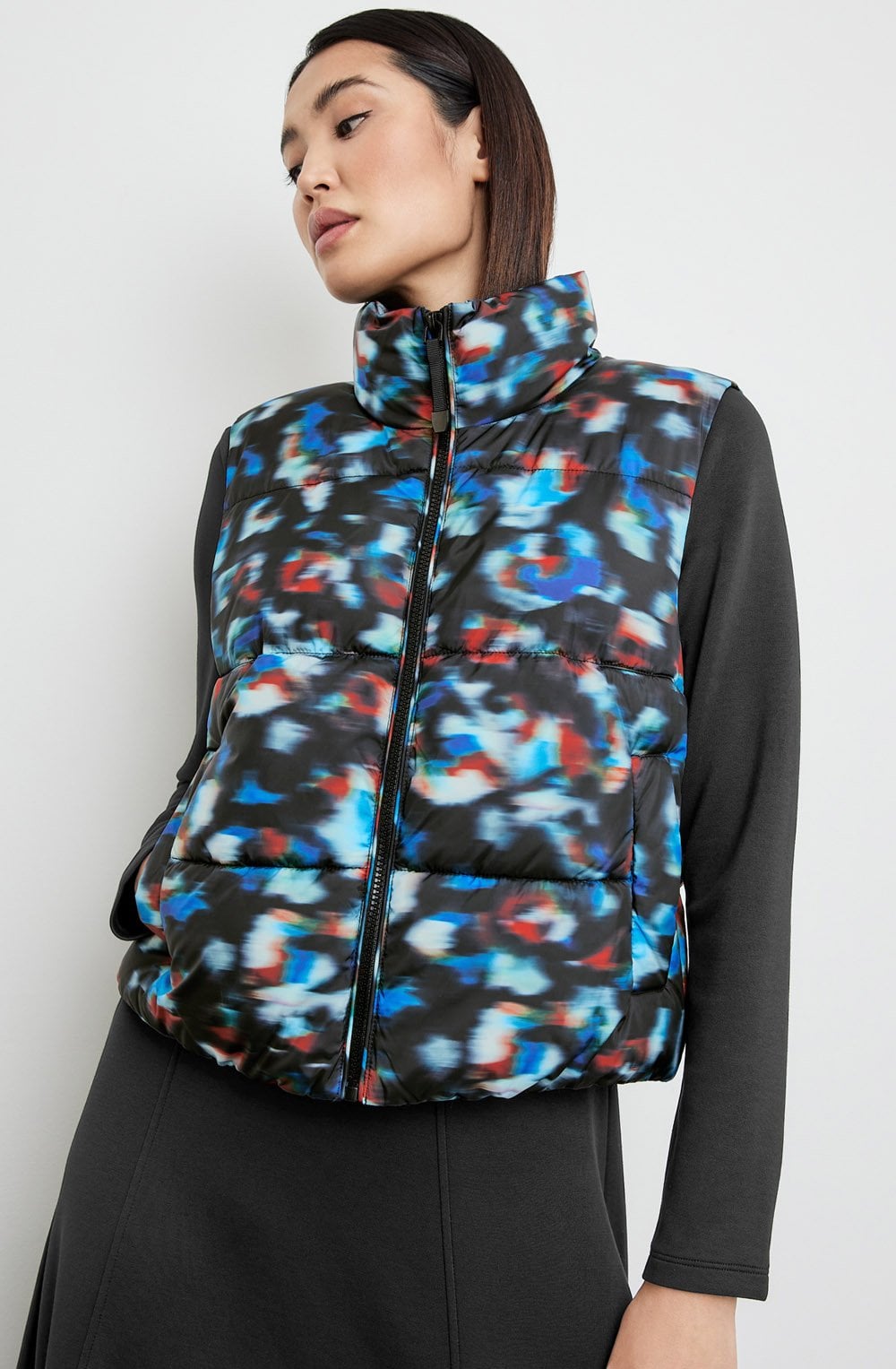 Heather Blue Blurred Gilet