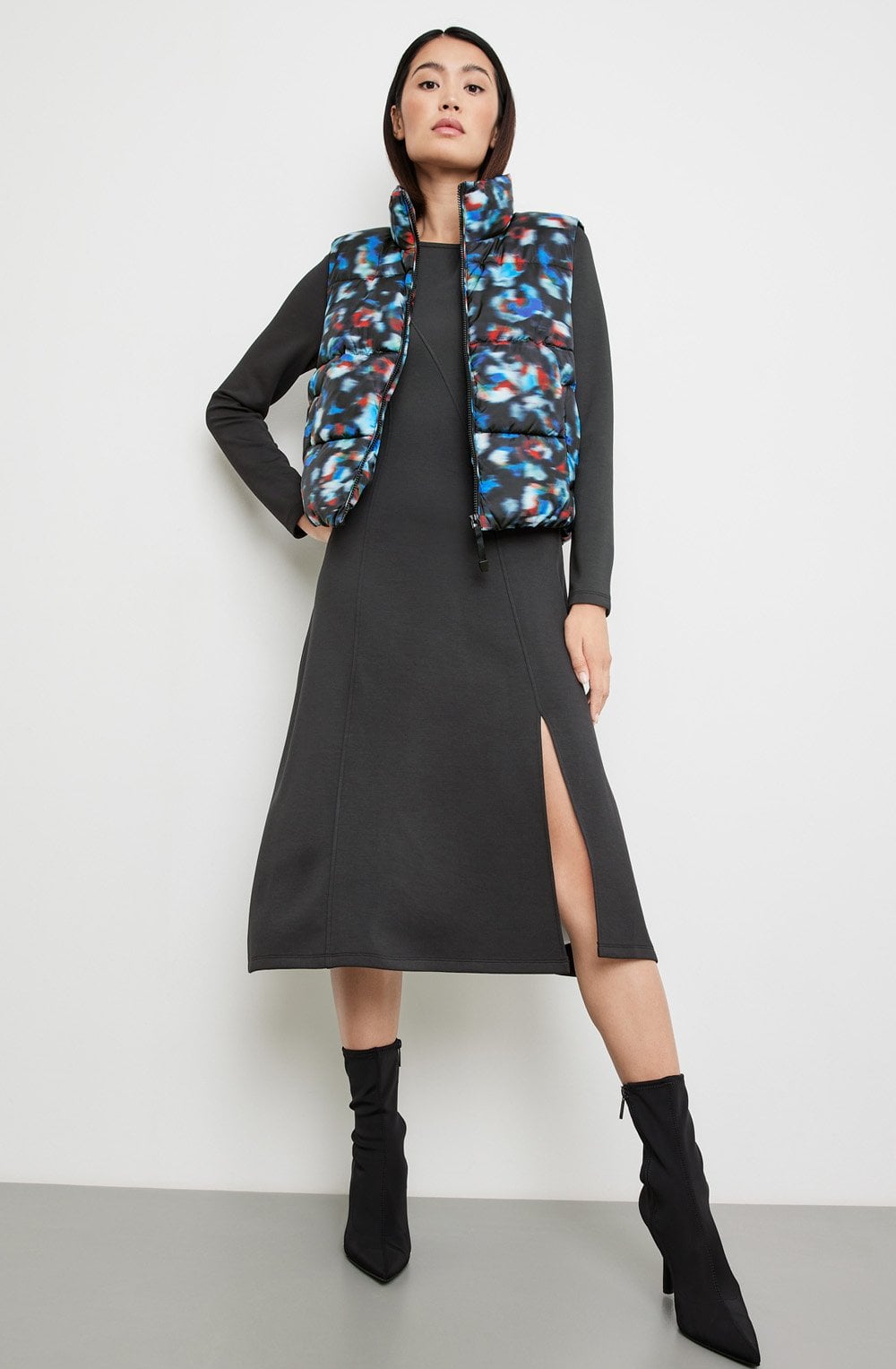 Heather Blue Blurred Gilet