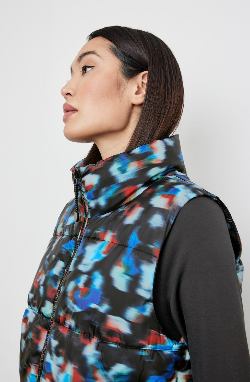 Heather Blue Blurred Gilet