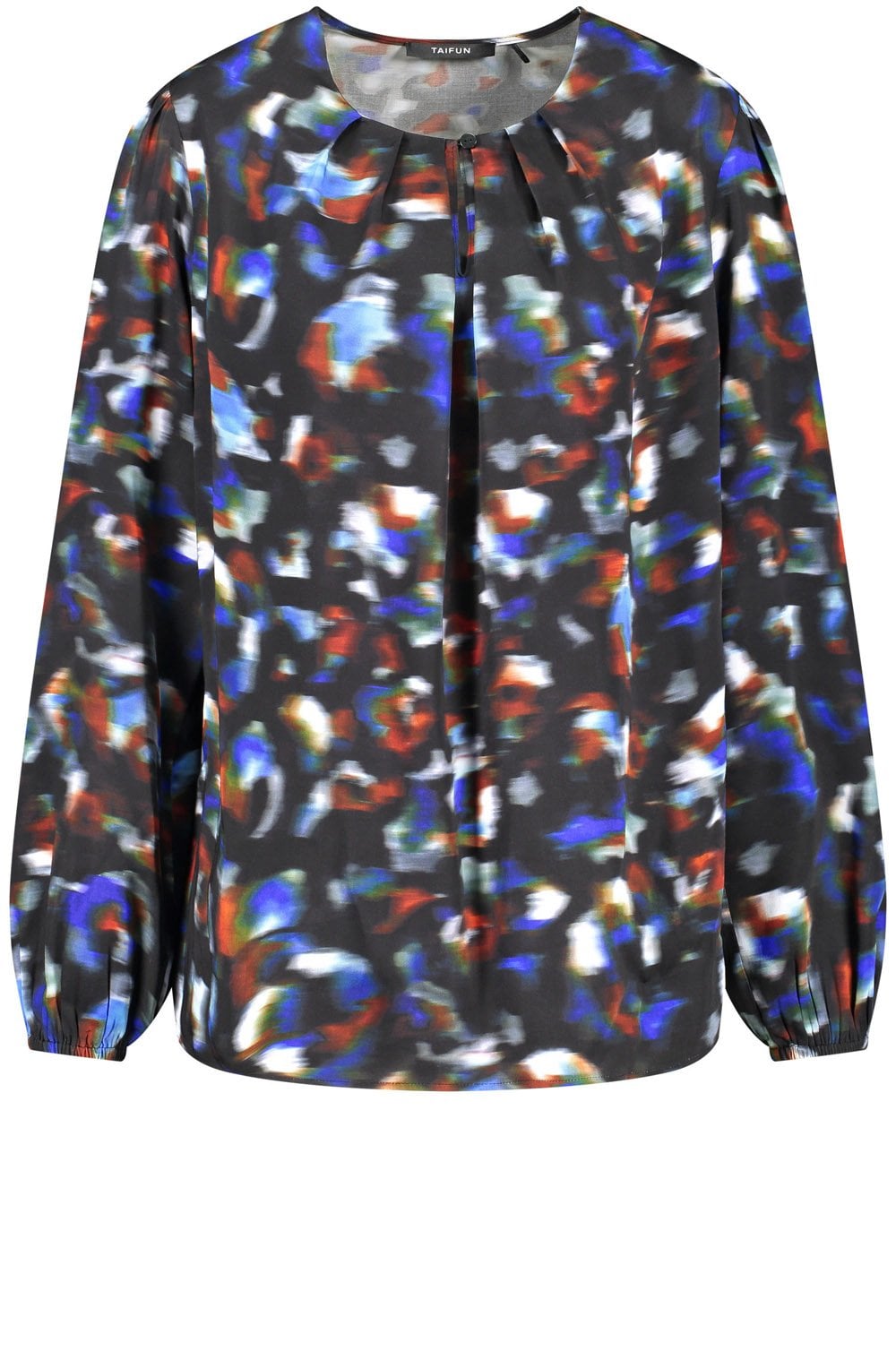 Heather Blue Blurred Satin Blouse