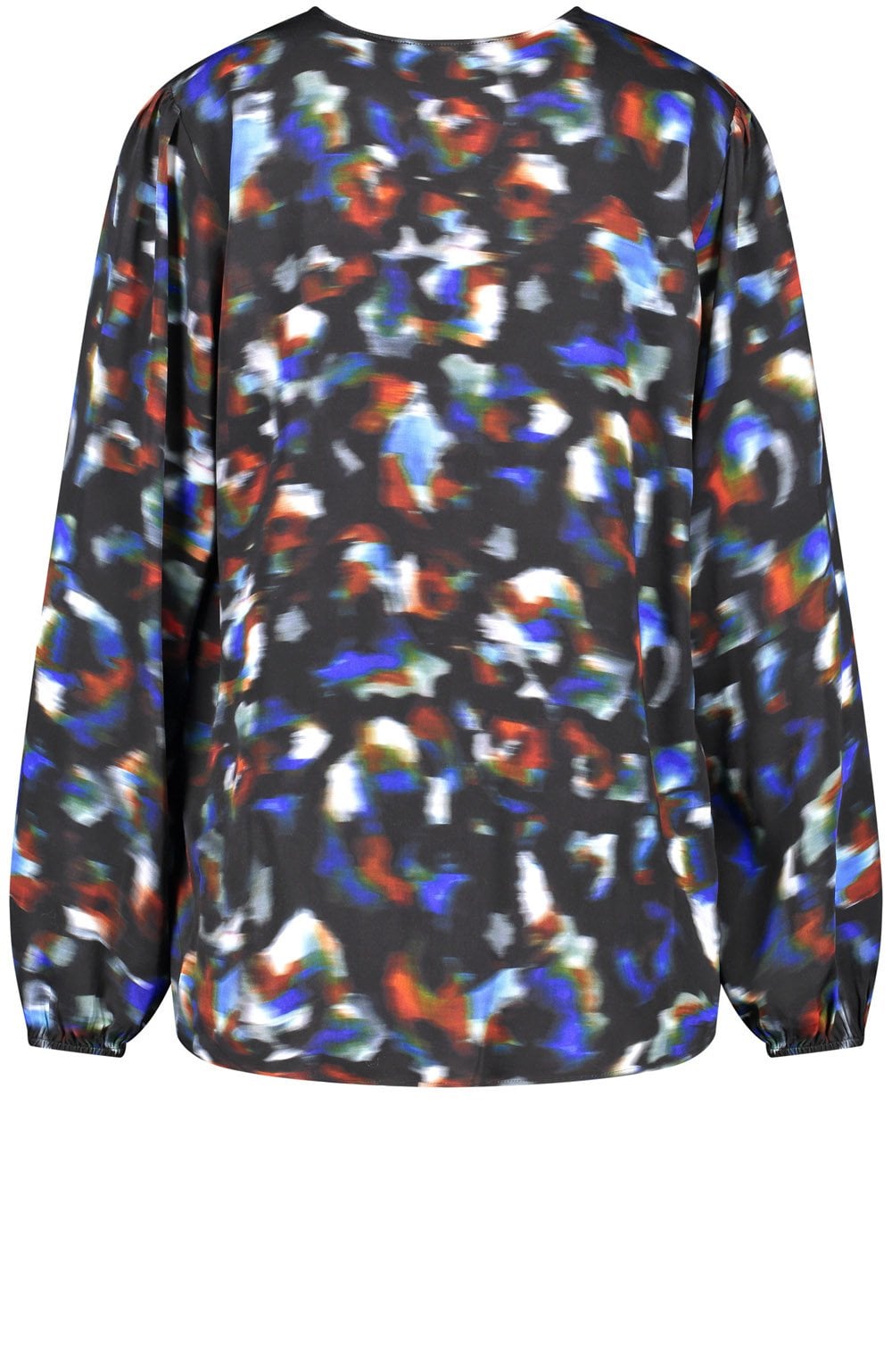 Heather Blue Blurred Satin Blouse