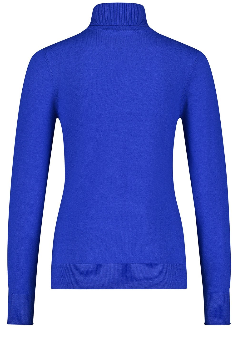 Heather Blue Fine Knit Polo Neck Jumper