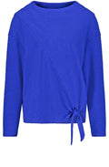 Heather Blue Textured Jersey Top