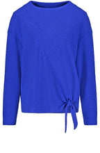 Heather Blue Textured Jersey Top