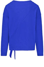 Heather Blue Textured Jersey Top
