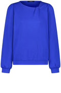 Heather Blue Twist Neck Sweater