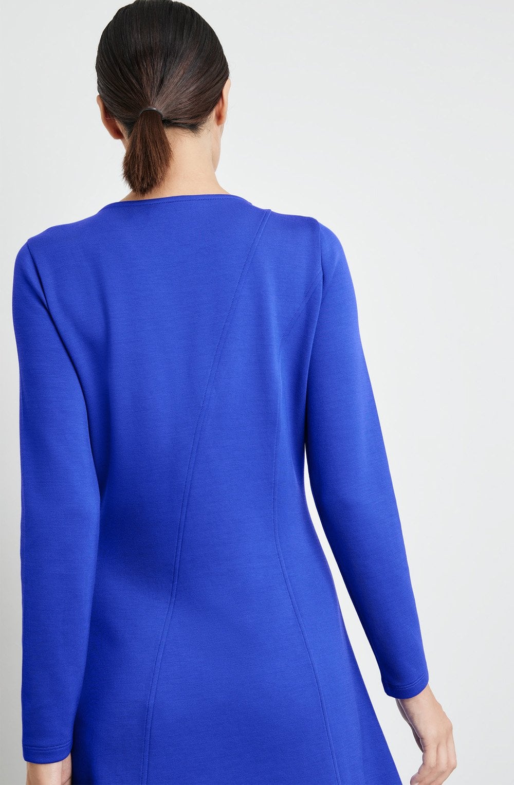 Heather Blue Twisted Neck Midi Dress