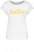 Hello Floral Flock T Shirt