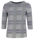 Hounds Tooth Print Top