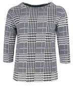 Hounds Tooth Print Top