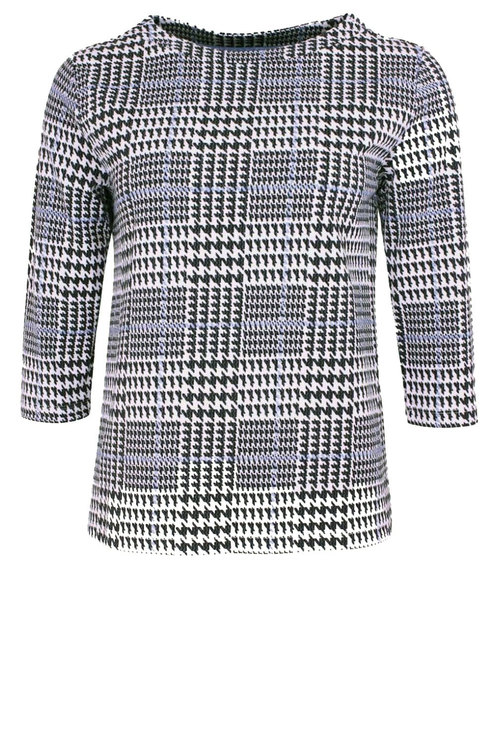 Hounds Tooth Print Top
