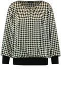 Houndstooth Check Blouse