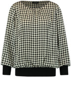 Houndstooth Check Blouse