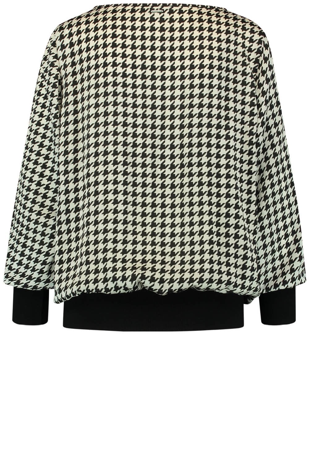 Houndstooth Check Blouse