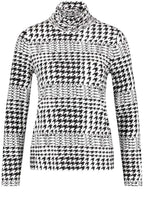 Houndstooth Jersey Top