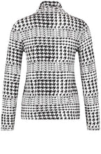 Houndstooth Jersey Top