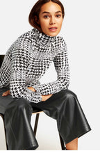 Houndstooth Jersey Top