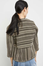 Jacquard Jacket With Fringed Hem