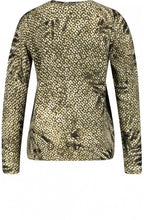 Khaki Abstract Print Knit Jumper