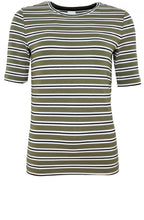 Taifun Khaki and white striped Top