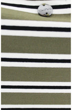 Taifun Khaki and white striped Top