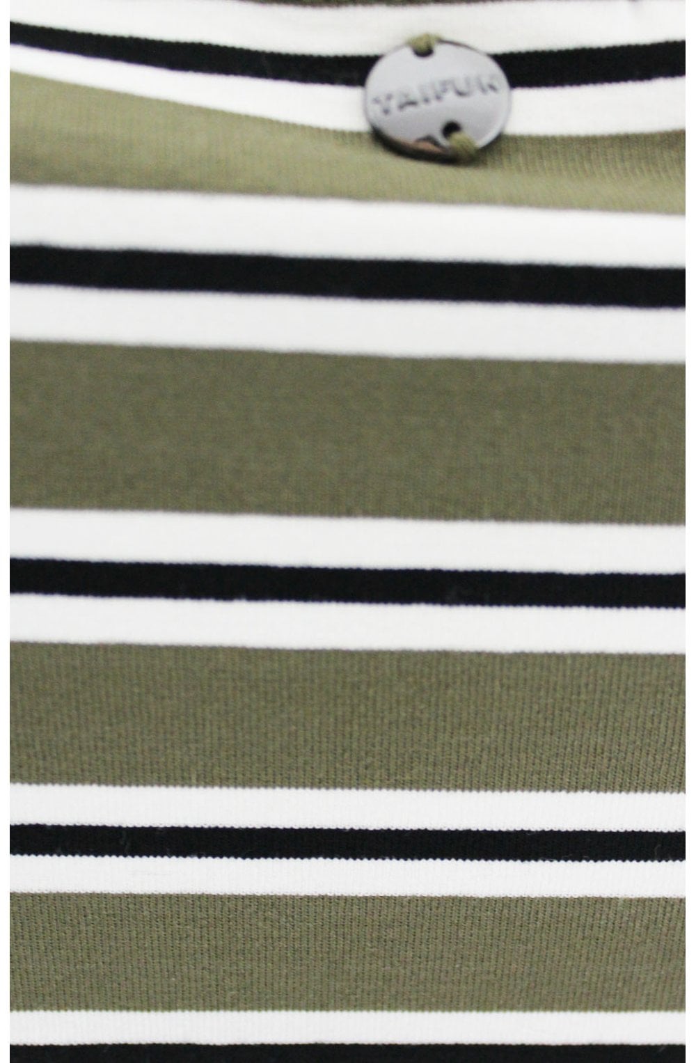 Taifun Khaki and white striped Top