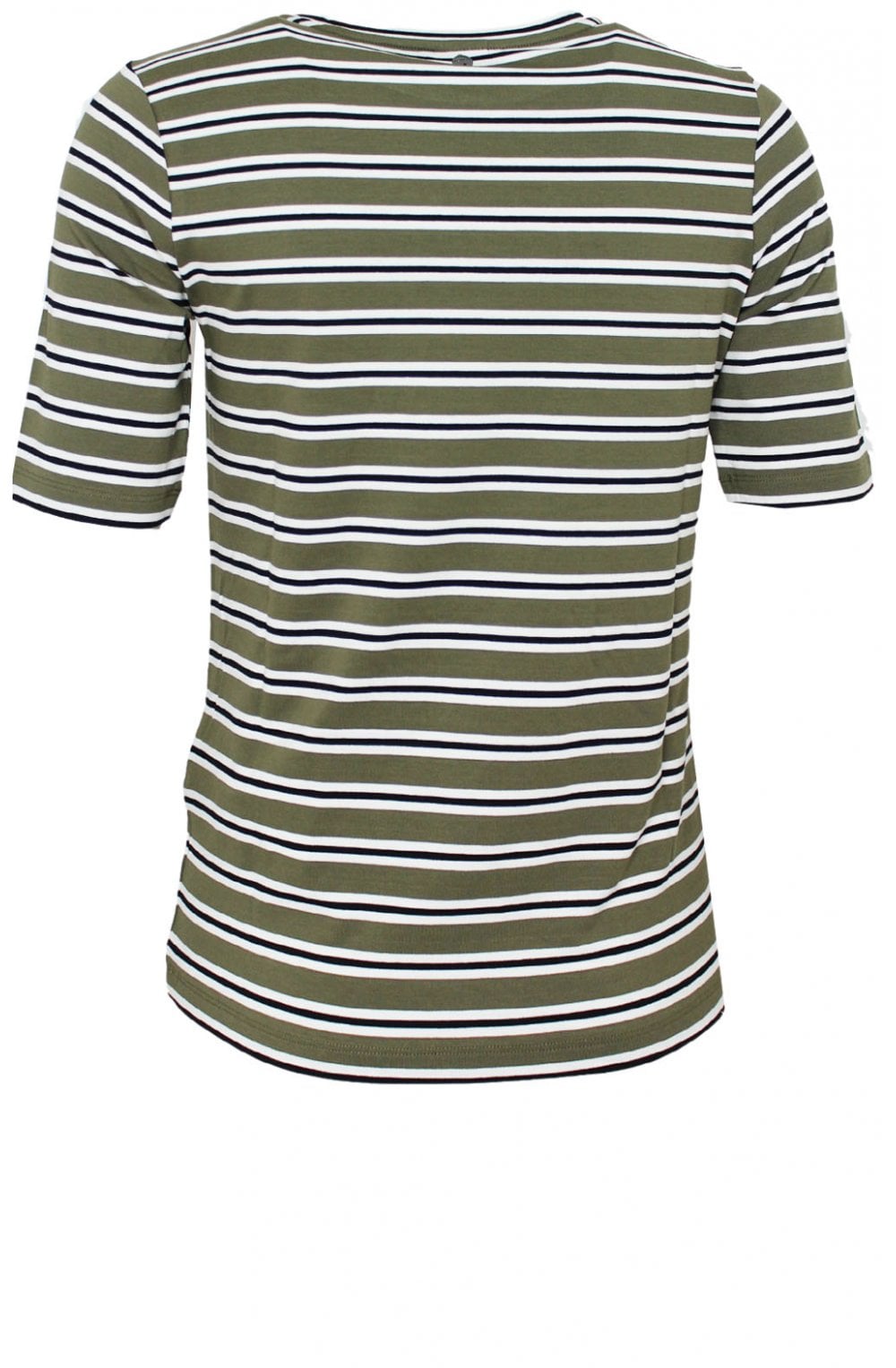 Taifun Khaki and white striped Top