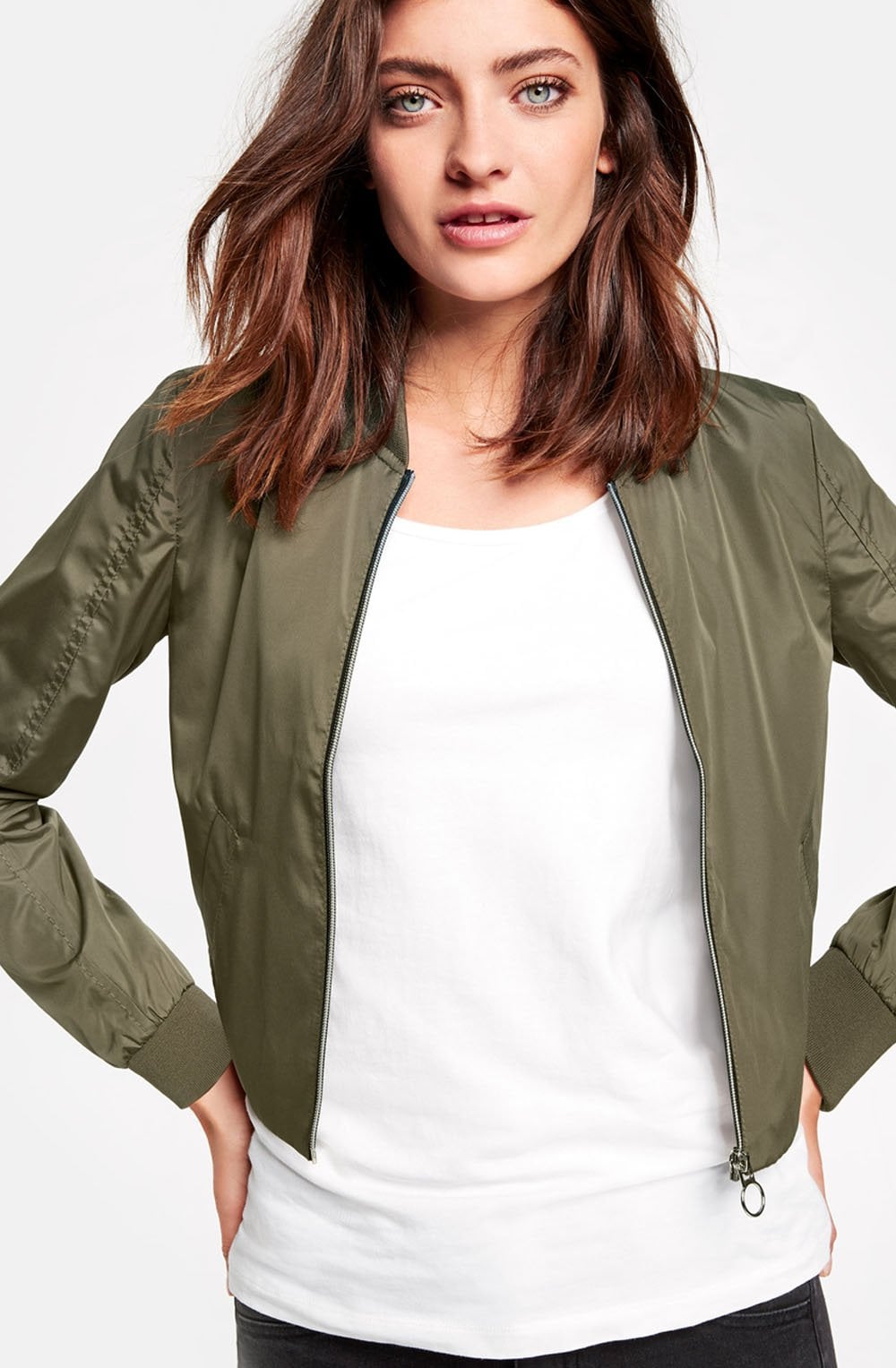 Khaki Bomber Jacket