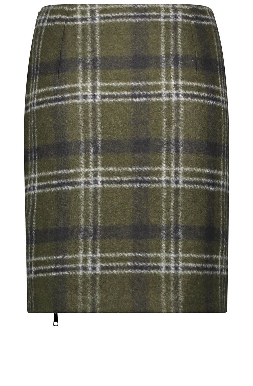 Khaki Check Skirt