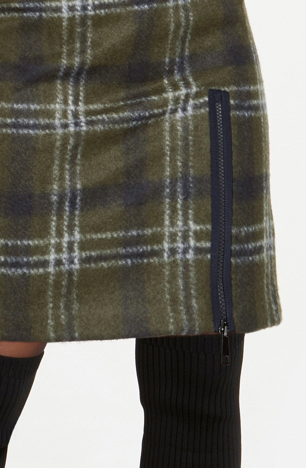Khaki Check Skirt