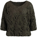 Khaki Crocheted Top