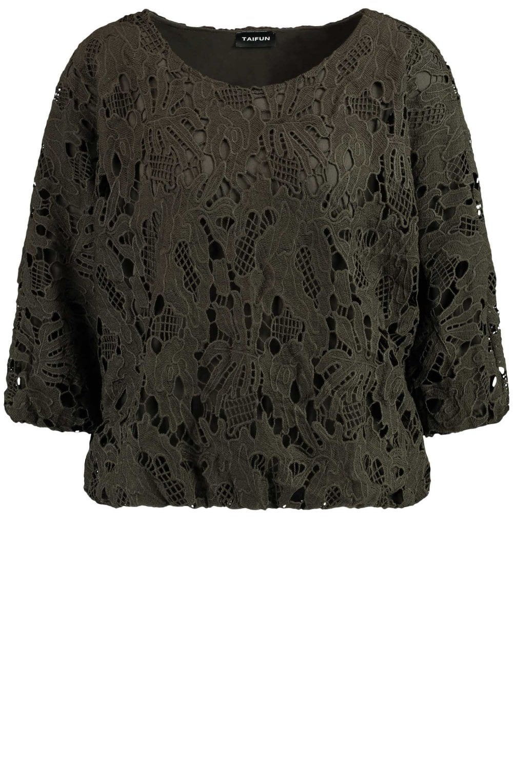 Khaki Crocheted Top
