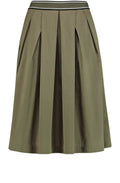 Khaki Full Pleated Skirt