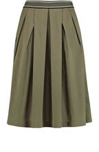 Khaki Full Pleated Skirt