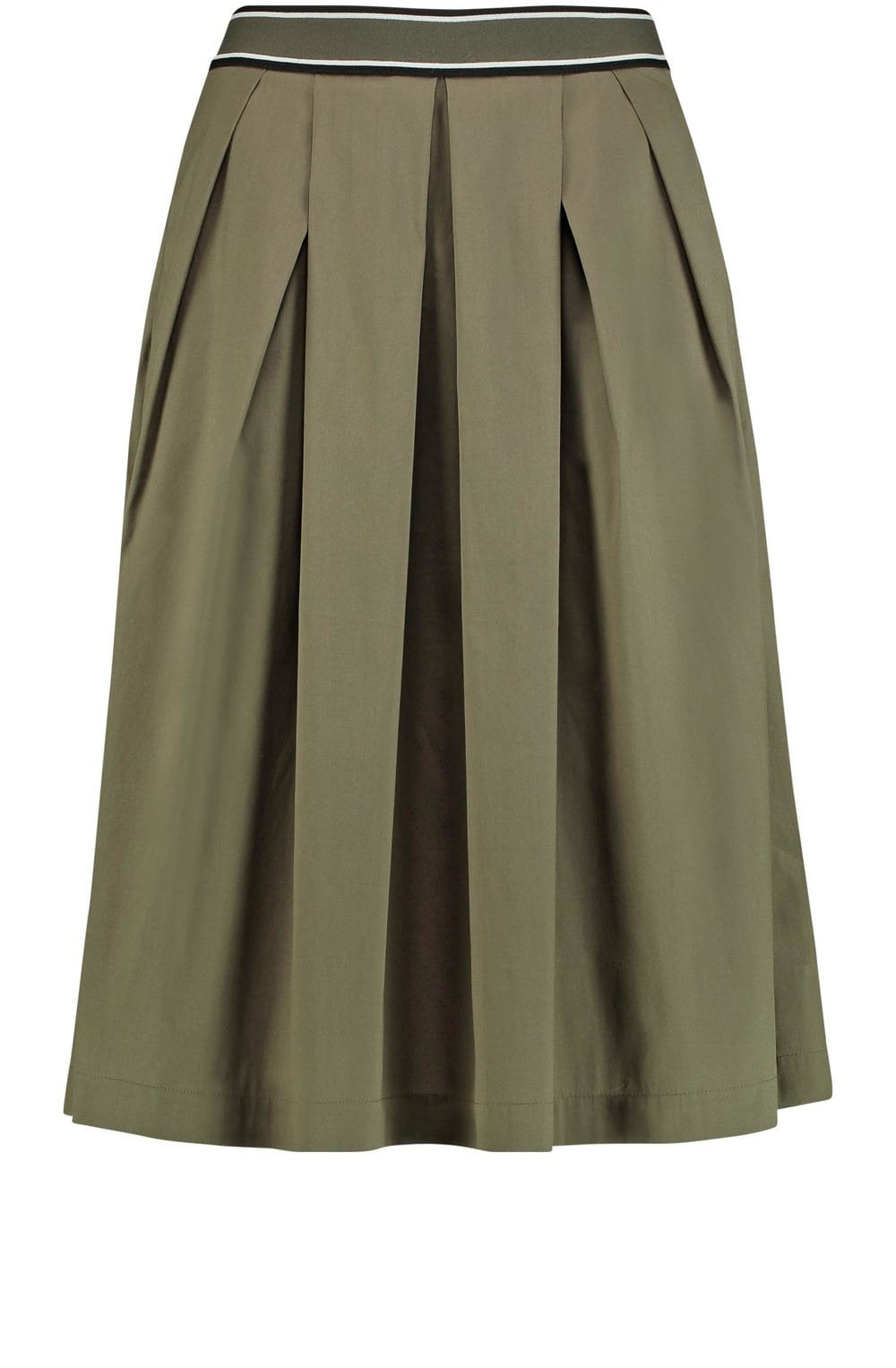 Khaki Full Pleated Skirt