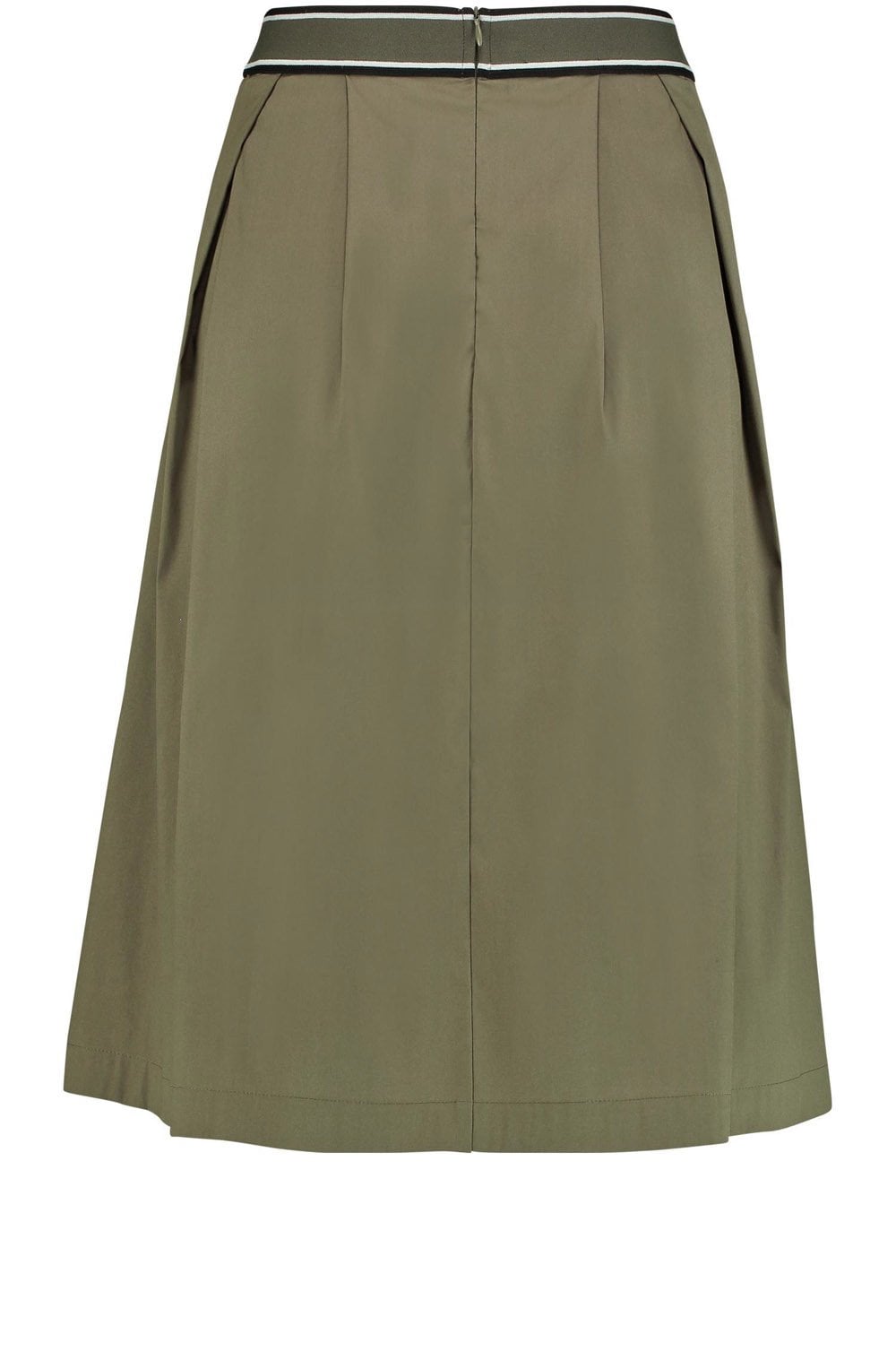 Khaki Full Pleated Skirt