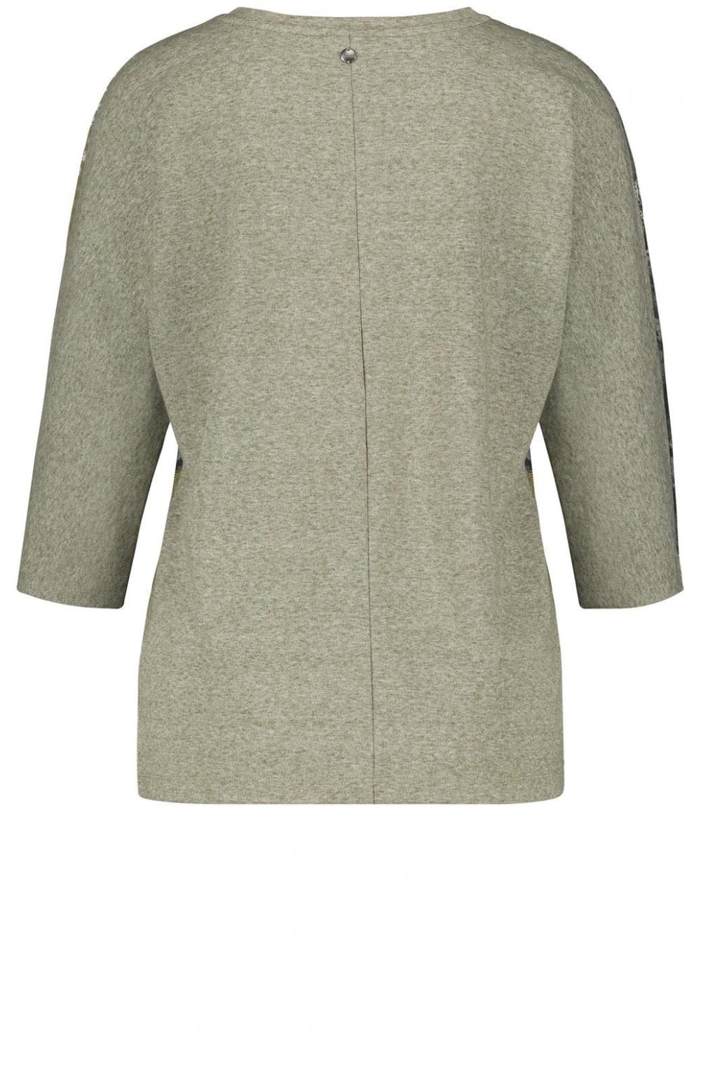 Khaki Patterned Front Top