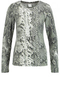 Khaki Snake Print Jumper