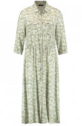 Khaki Snake Print Shirt Dress