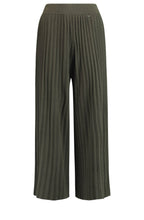 Khaki Wide Leg Pleated Culottes